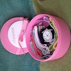 Cupcakes & Cartwheels Ribbons Quick Change Quartz Watch Pink Box
